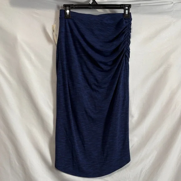 Maeve Asymmetrical Skirt in Deep Blue - Picture 2 of 7